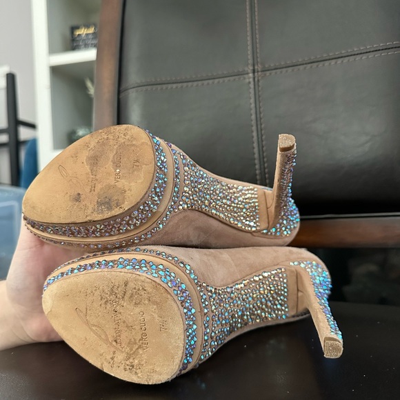 Brian Atwood Bedazzled Heels - Picture 3 of 5